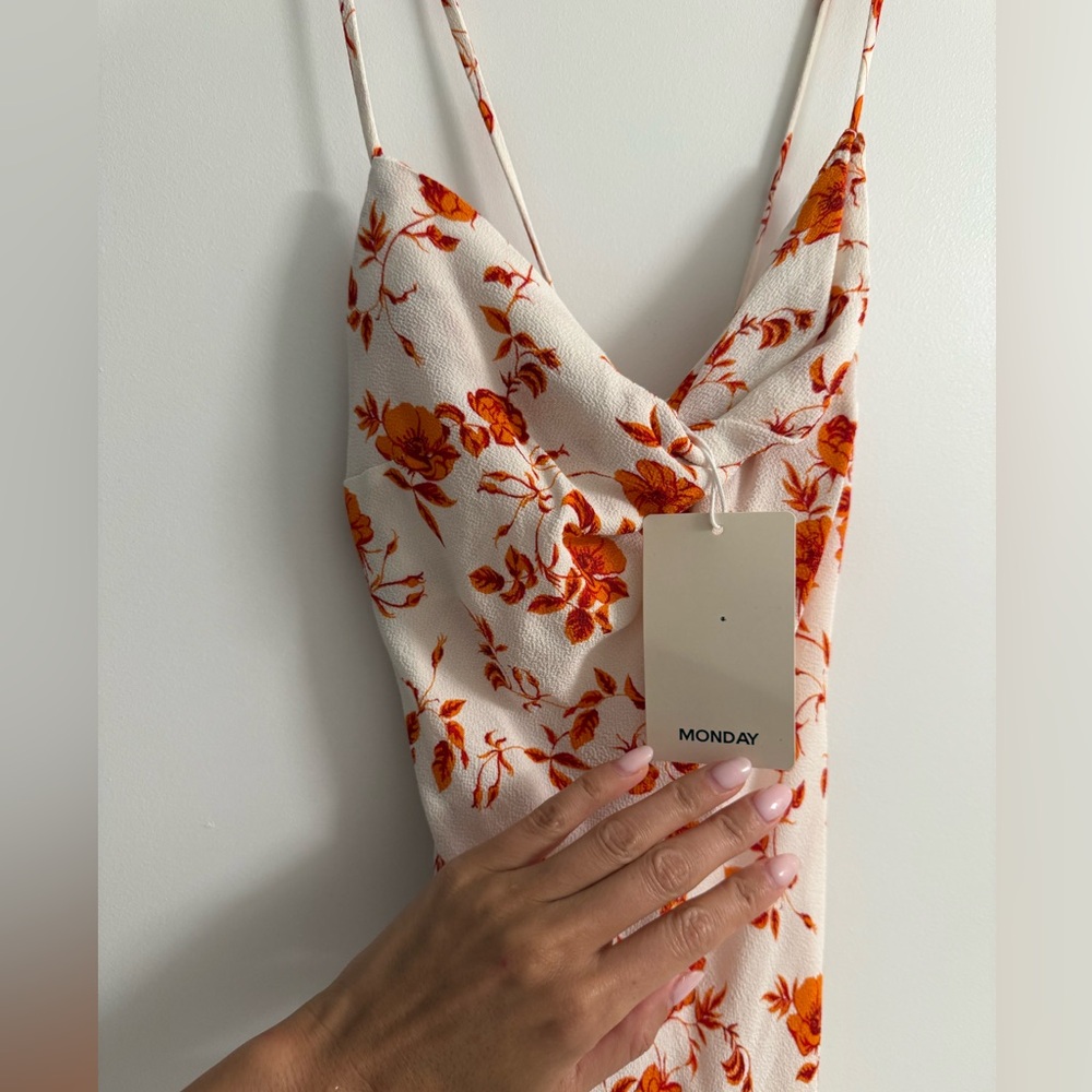 Monday Swimwear Red Floral Maxi Dress - Picture 3 of 5